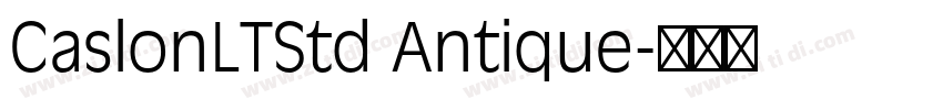 CaslonLTStd Antique字体转换